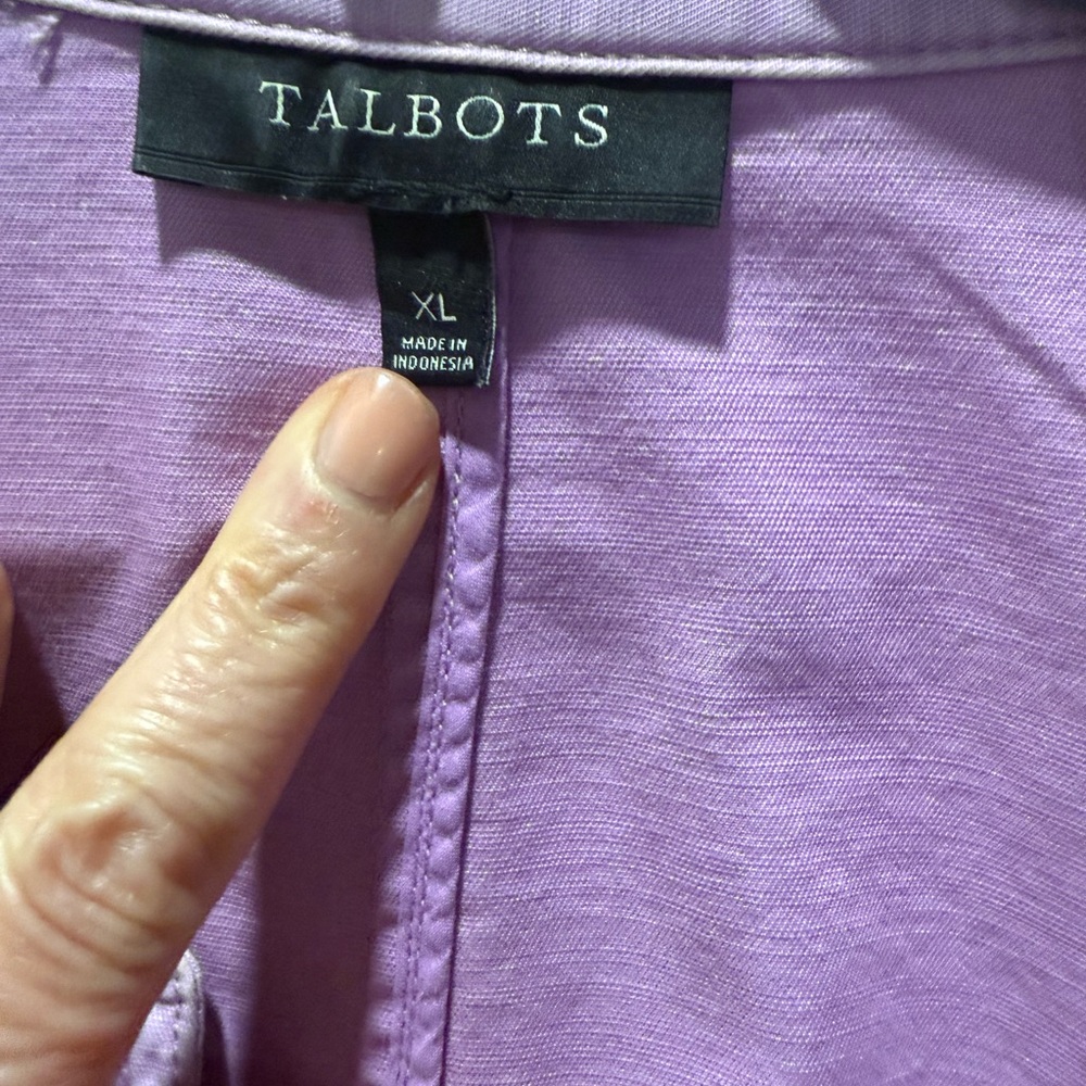 Women's Talbots Purple Utility Military Style Jacket - Picture 9 of 10